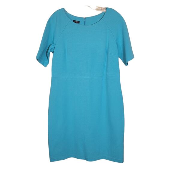 Talbots Turquoise Women's Short Sleeve Midi Dress Tailored & Timeless Size 10P - Picture 1 of 4